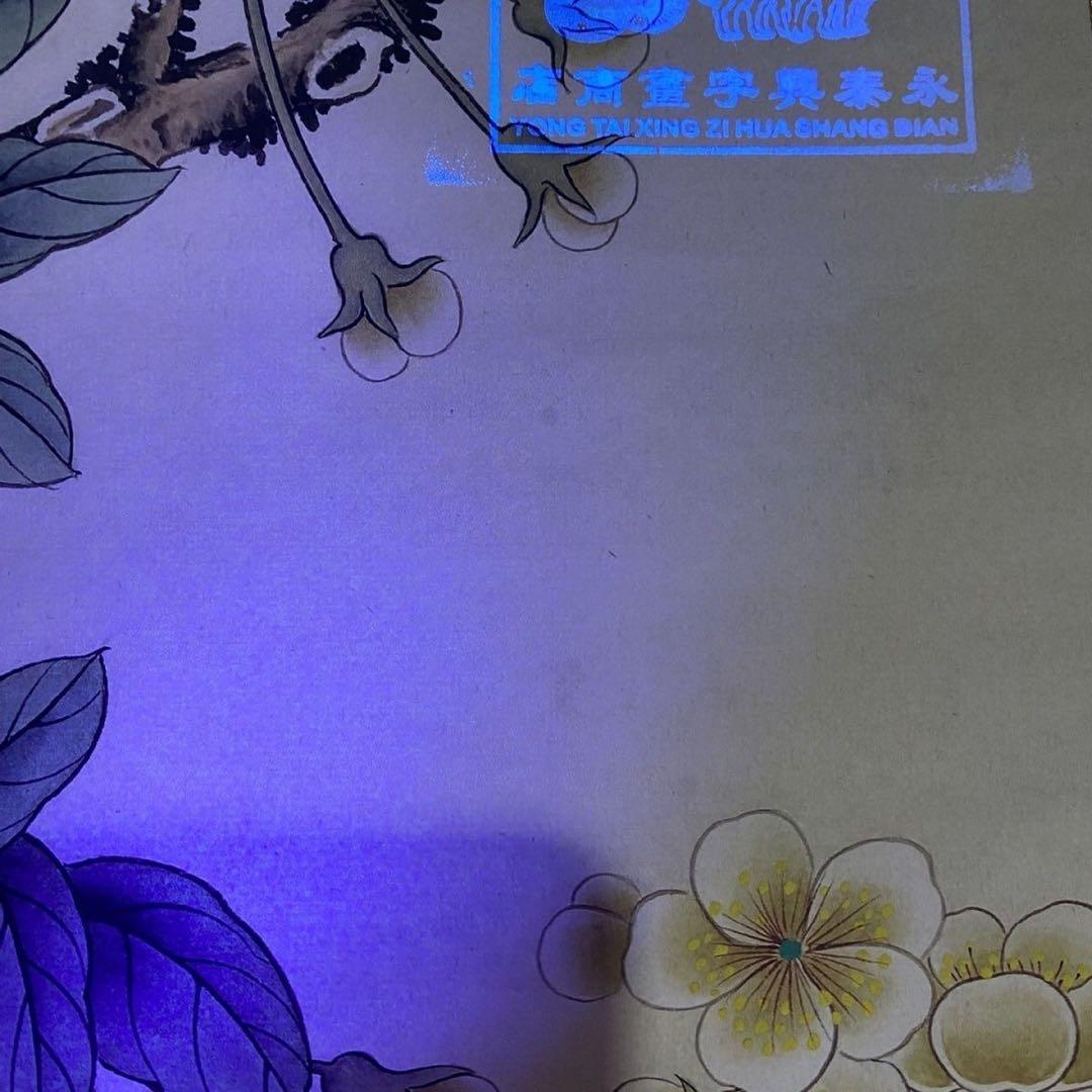 中国画 郎世寧 富貴長寿 掛軸 四尺中堂 証書付き 約200×70cm