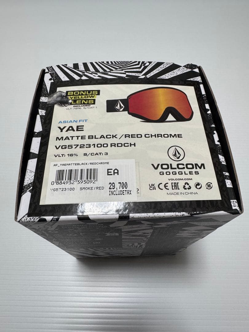 VOLCOM YAE ゴーグル マットブラック/レッドクローム 24-25モデル