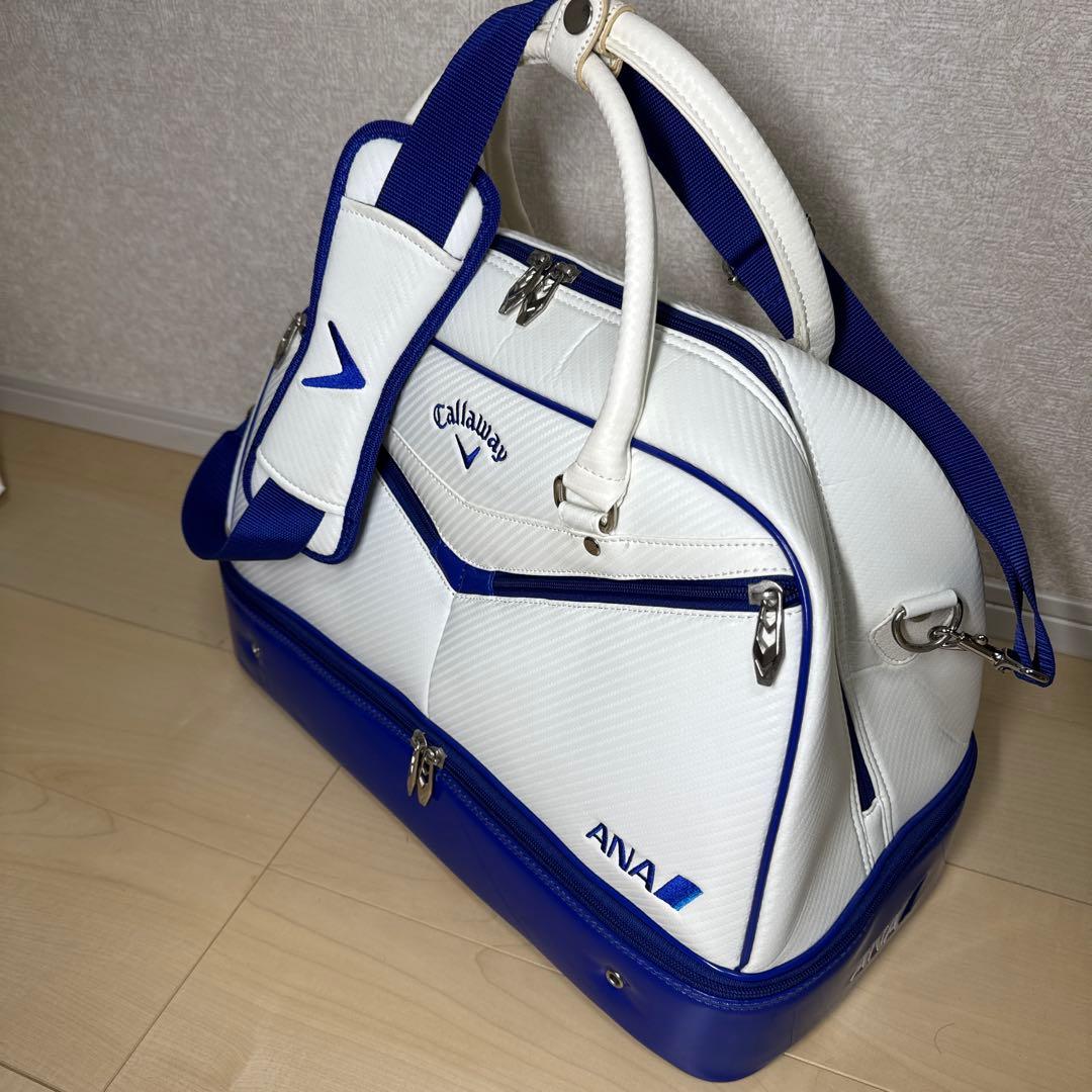 限定品　Callaway ANA ゴルフバッグ ボストンバッグ　白/青