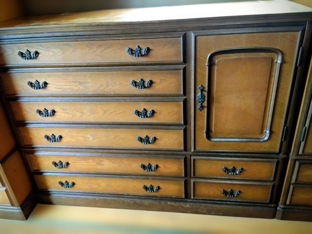 最高級　天然ナラ材　家具　箪笥3点セット　美品　【引き取り限定】