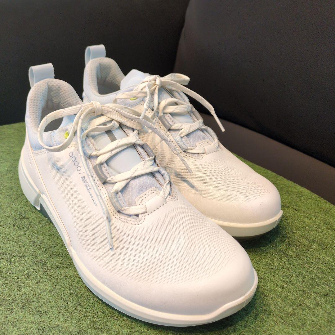 定価35200円 ECCO エコーバイオムH4ゴルフシューズ 40 ホワイト