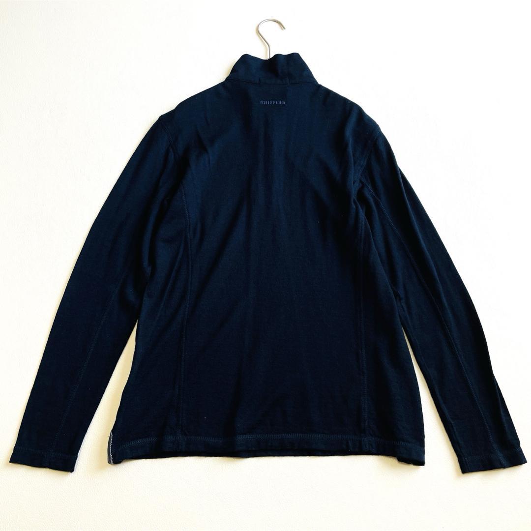 6803【美品】ブリーフィング　ハーフジップニットシャツ　長袖　レディース