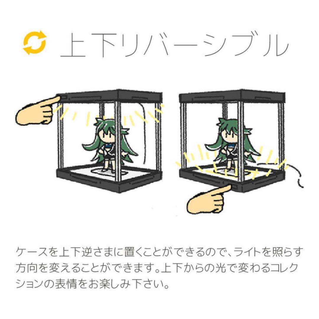 LED照明・背面・底面ミラー付 アクリル コレクションケース フィギュア ケース