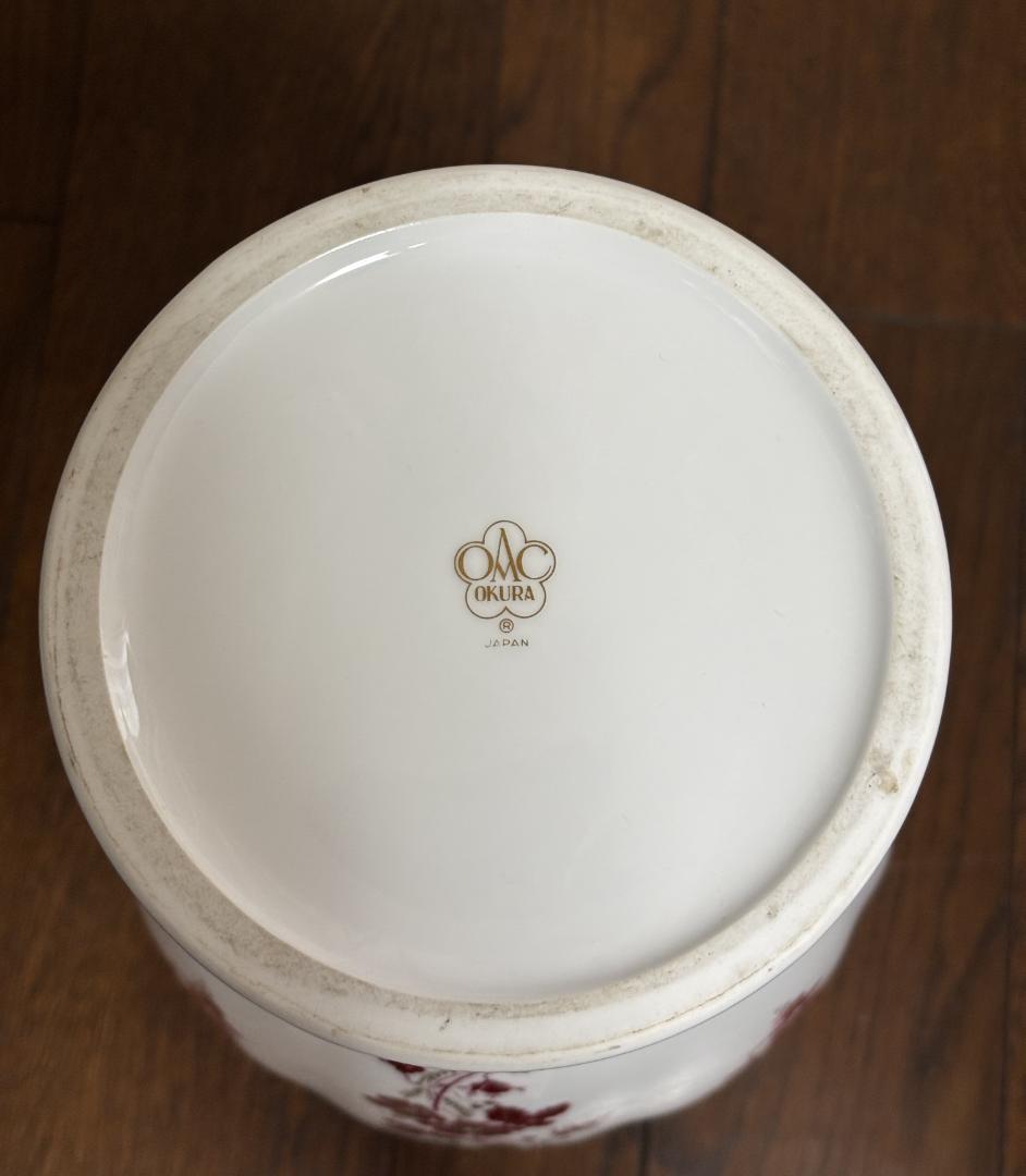 大倉陶園　赤絵花瓶　OLD OKURA　オールドオークラ　OKURA　花器