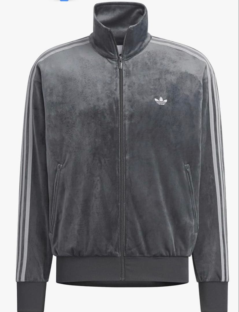 adidas ベロアジャケット ダークグレー