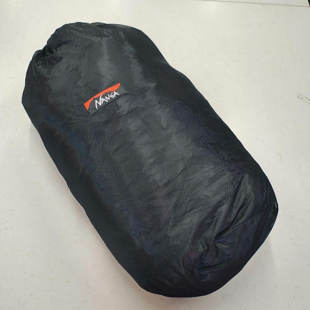 山渓×ナンガ オーロラ600DX オールブラック 収納バッグ付き ダウンシェラフ