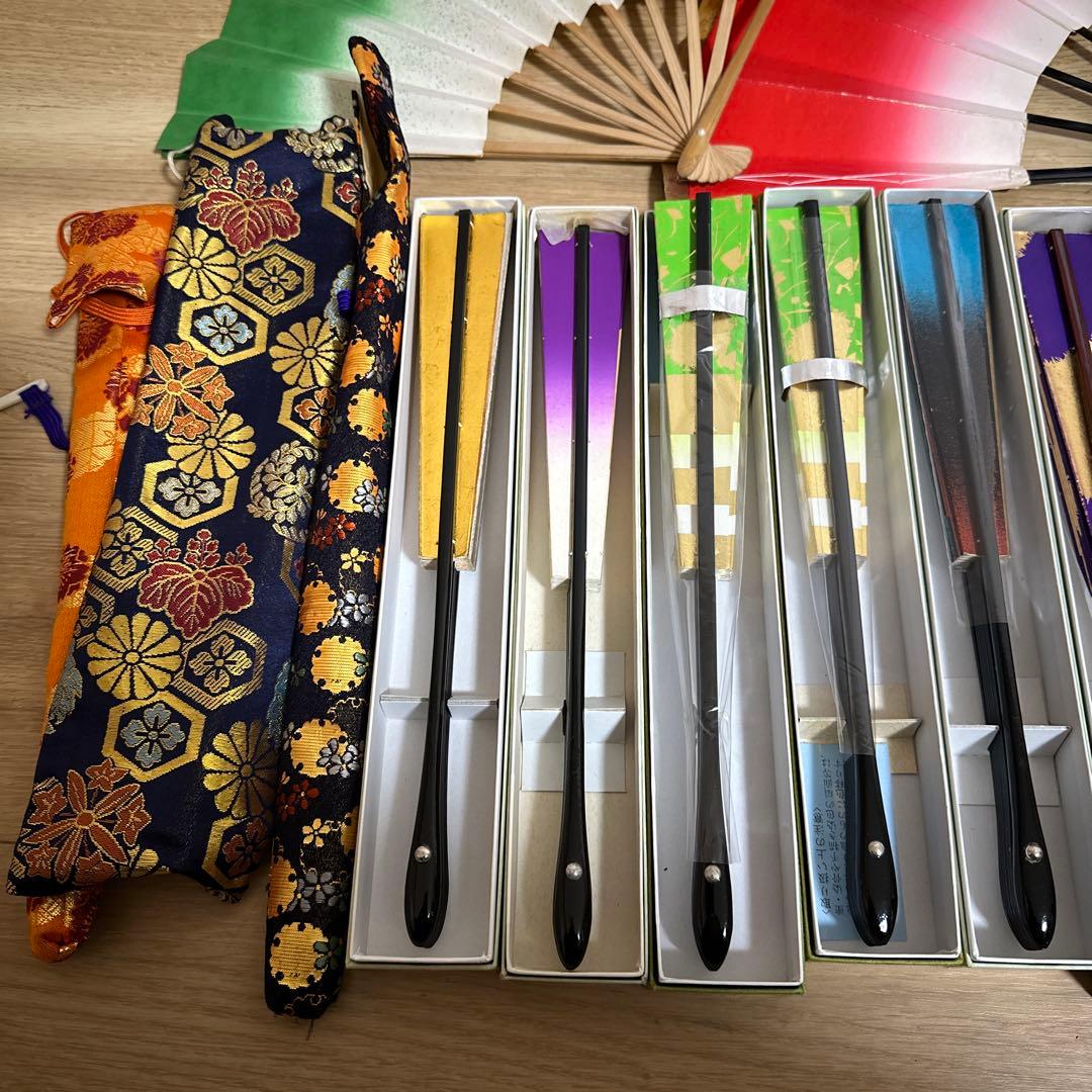 扇子 19点 まとめ売り 日本 伝統 和 踊り 和柄 和装小物 未使用あり