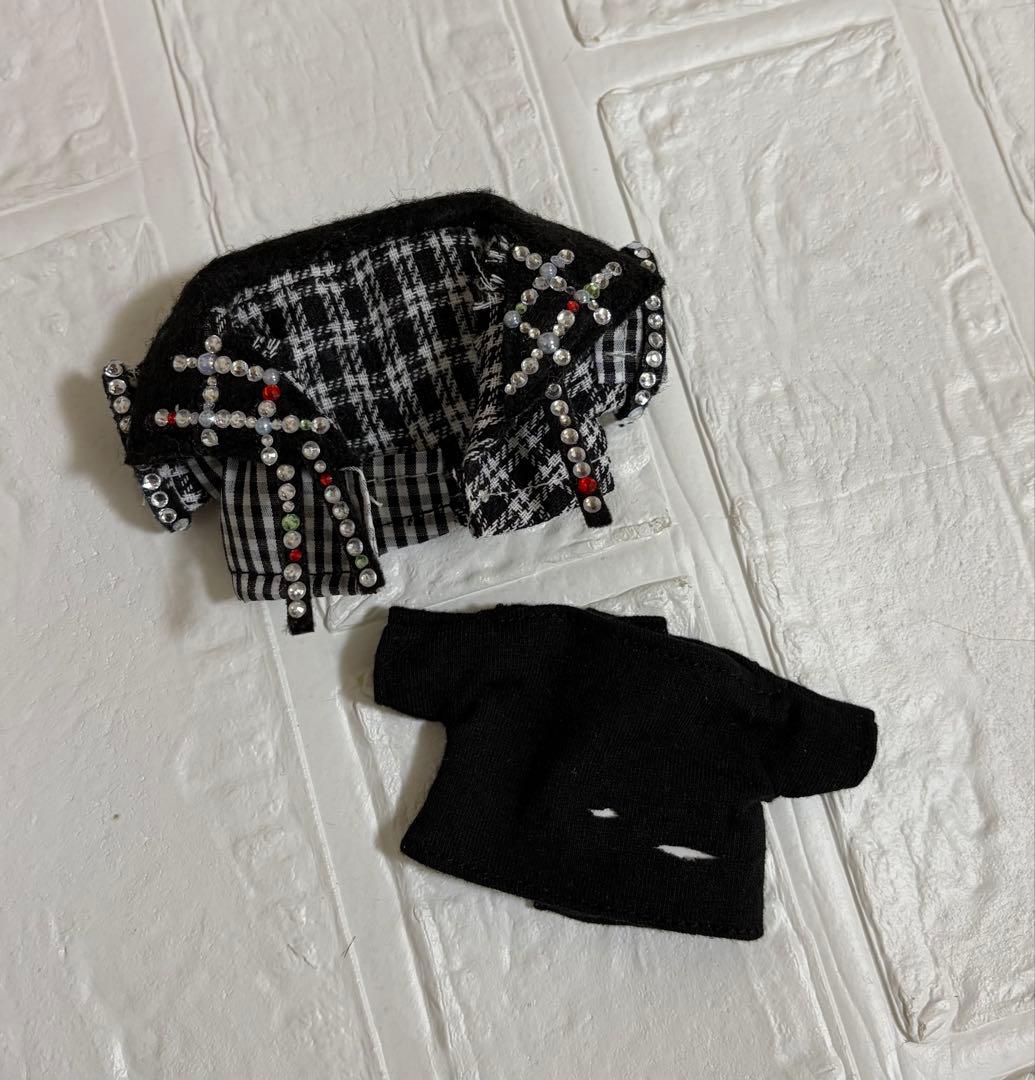 ぬい服　白黒ジャケット