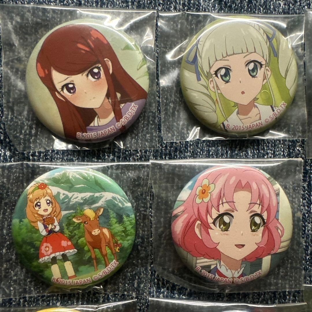 エ*ン様 未開封　アイカツ！缶バッジセット16個&北大路さくらファン証明書セット