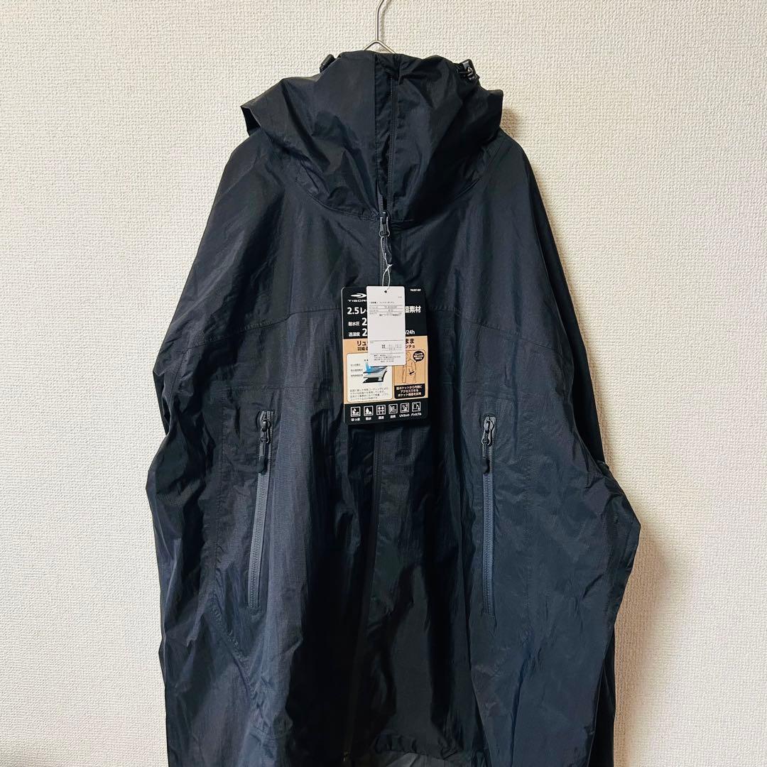 ■新品■　ティゴラ TIGORA レインポンチョ　メンズL　レインジャケット　黒