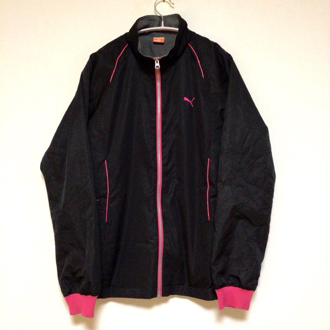 PUMA ウインドブレーカー 上下セット 黒ピンク M レディース 美品