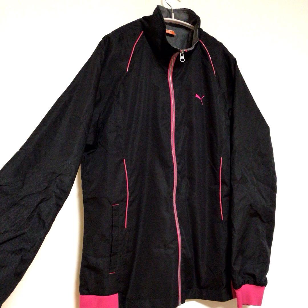 PUMA ウインドブレーカー 上下セット 黒ピンク M レディース 美品