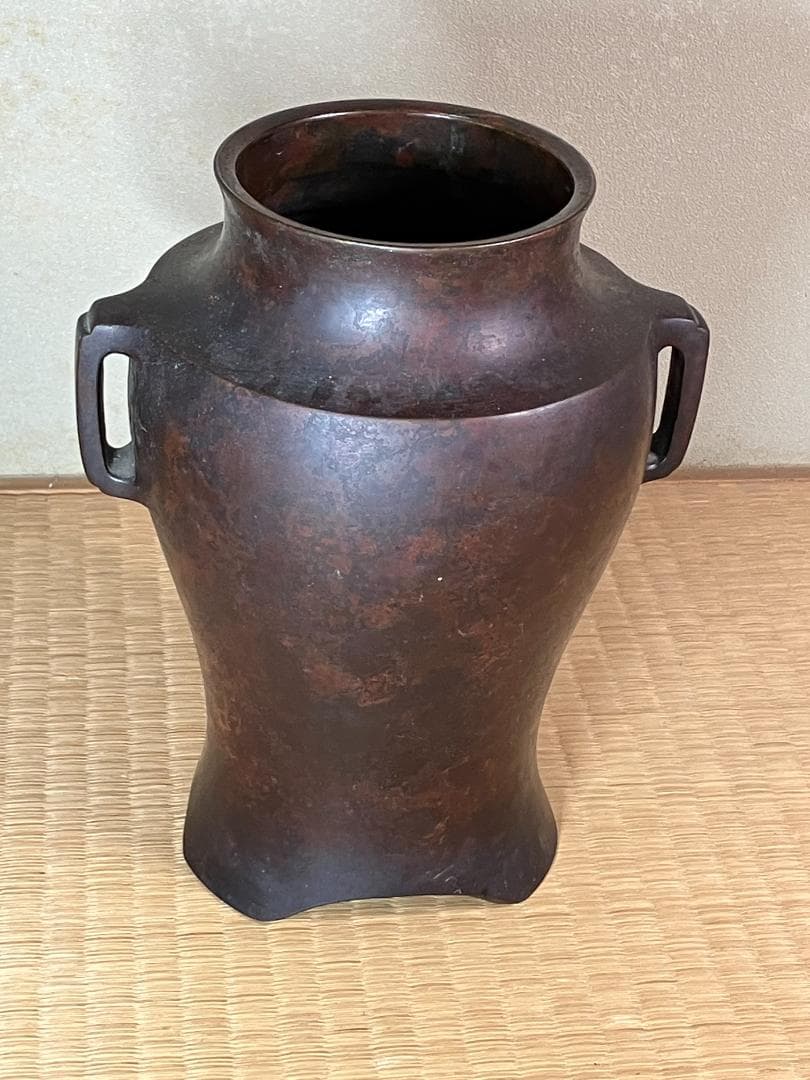 華道　生け花　銅製　花器
