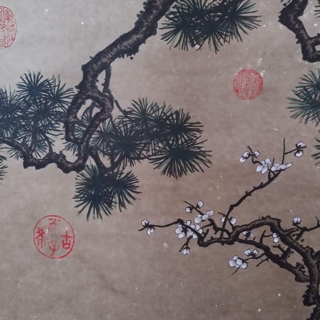 掛軸 鶴2羽
