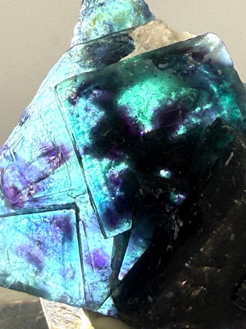ブルー　フローライト　原石　鉱物　標本　天然石　石　バタフライポケット