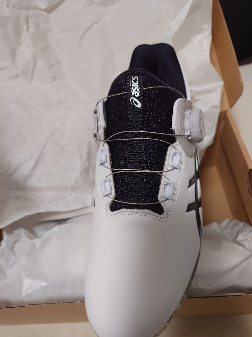 ASICS ゴルフシューズ BOAシステム ホワイト/ブラック　新品未使用