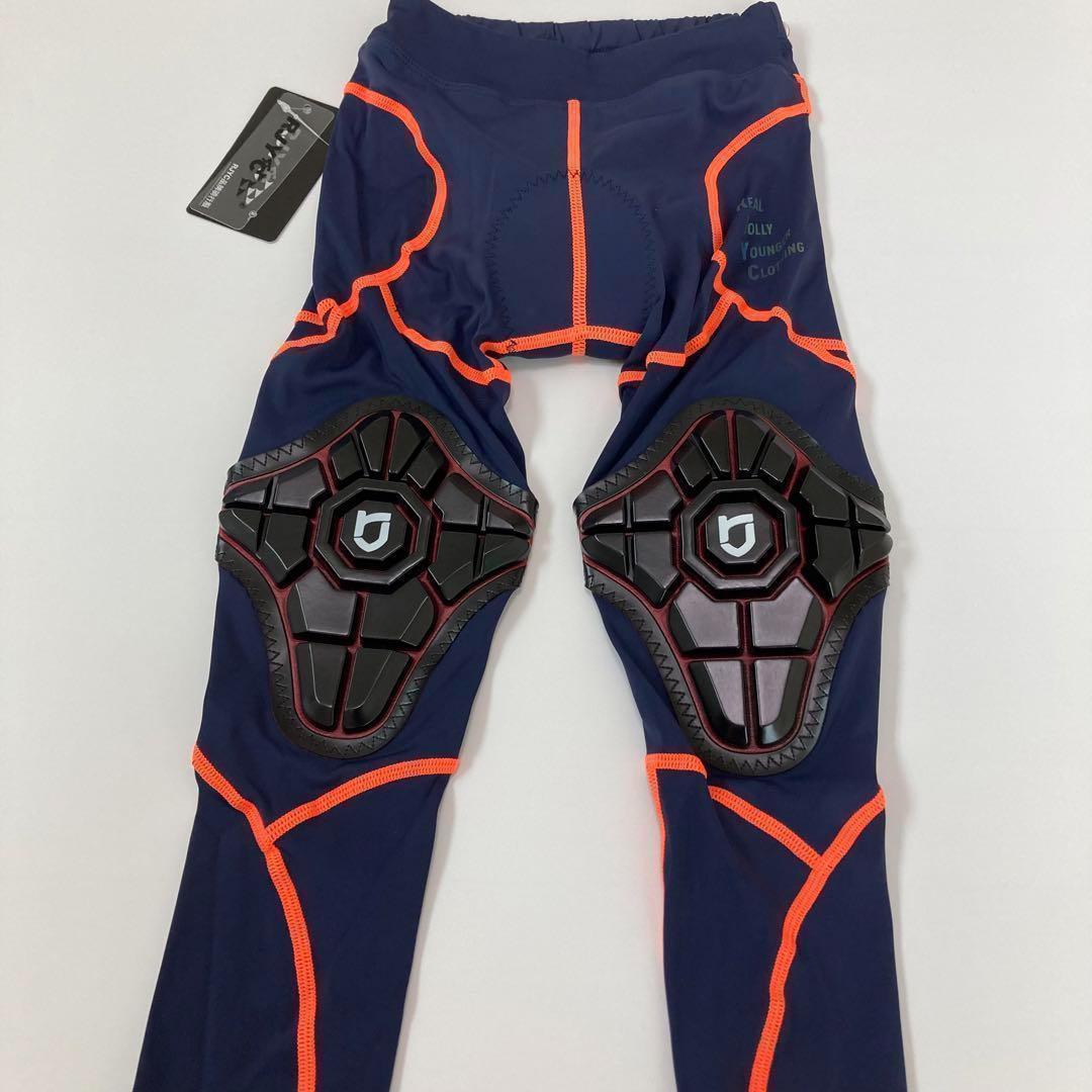 【新品】サイクルパンツ 4サイズ ネイビー×オレンジ ランバイク ストライダー