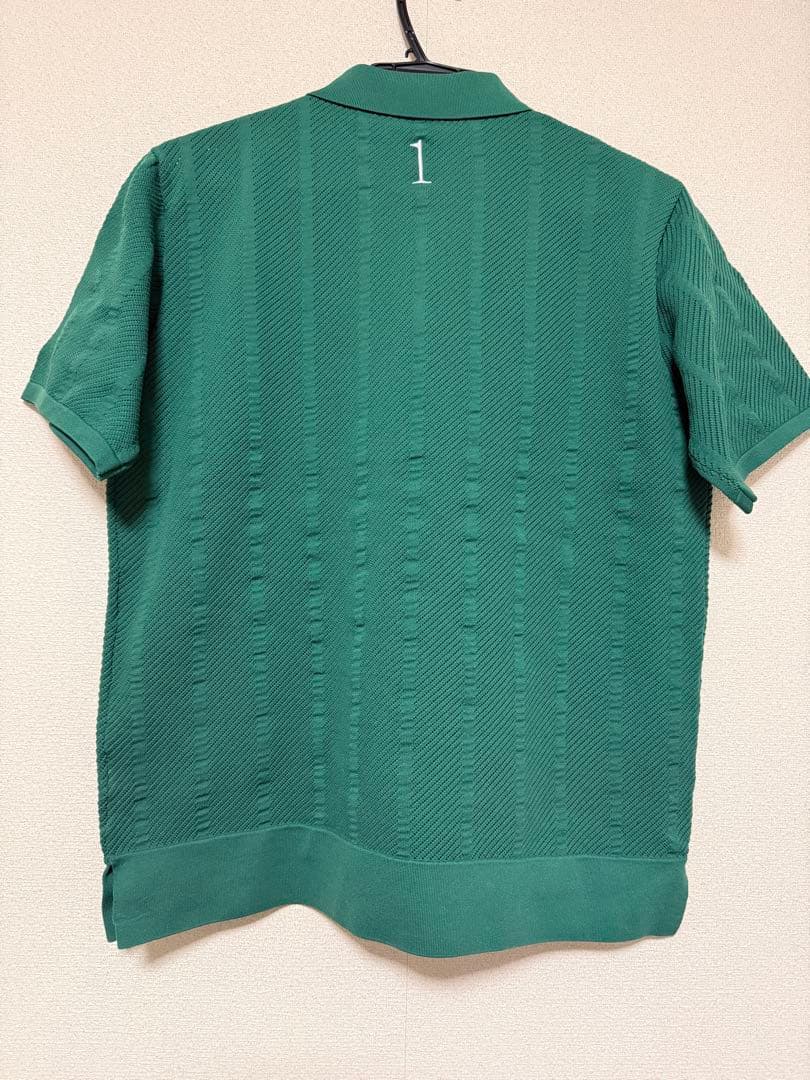 【新品】HERG1 エルグワン STRIPE MESH KNIT POLO