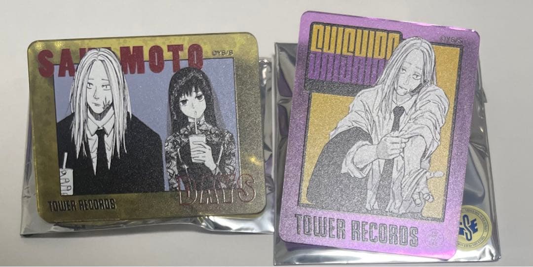 サカモトデイズ　神々廻　タワレコ　缶バッジ　アクリルバッジ　ウエハースカード
