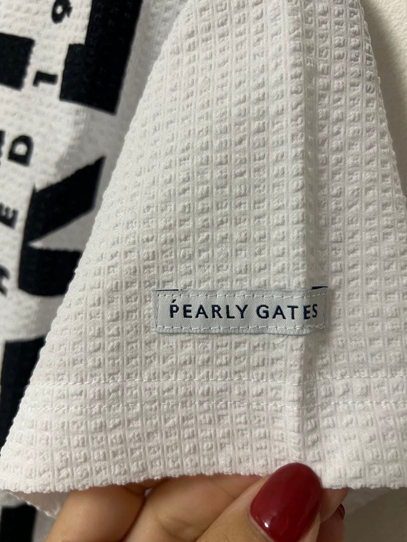 PEARLY GATES シアサッカー ポロシャツ ホワイト