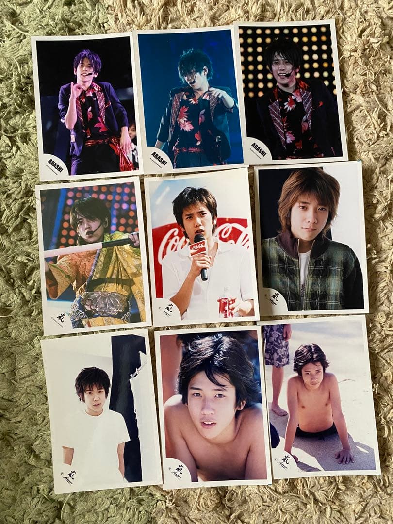 嵐 ARASHI 二宮和也 公式写真 9枚セット 嵐ロゴ 旧ロゴ