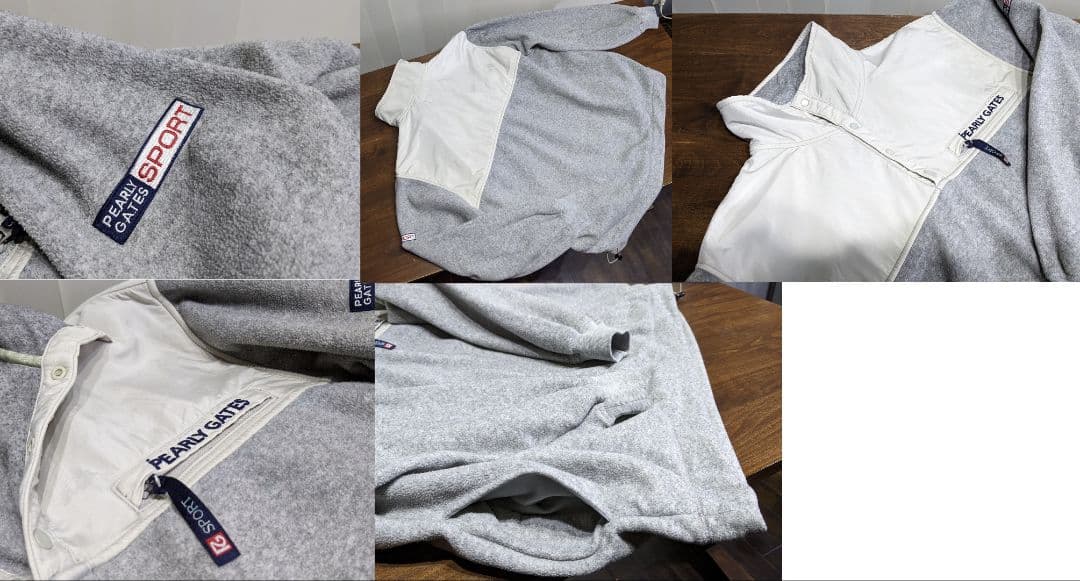 パーリーゲイツ　フリース　ジャケット　ゴルフ　ウェア　メンズ　切替　プルオーバー
