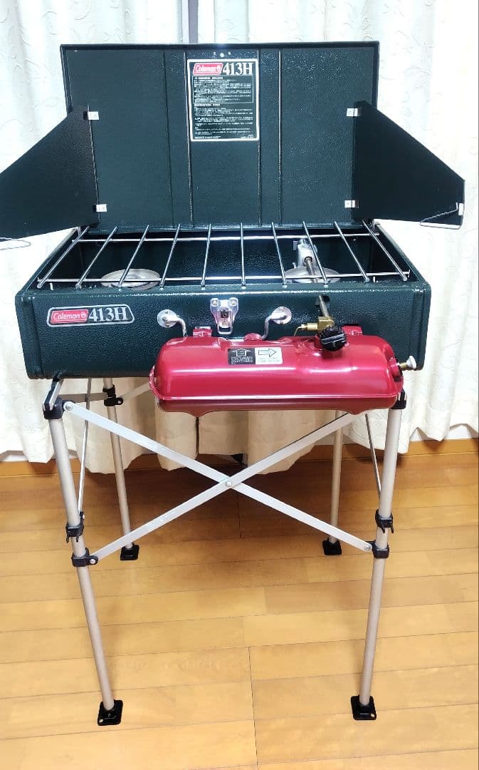 【美品】コールマン　ツーバナー　413H スタンド付