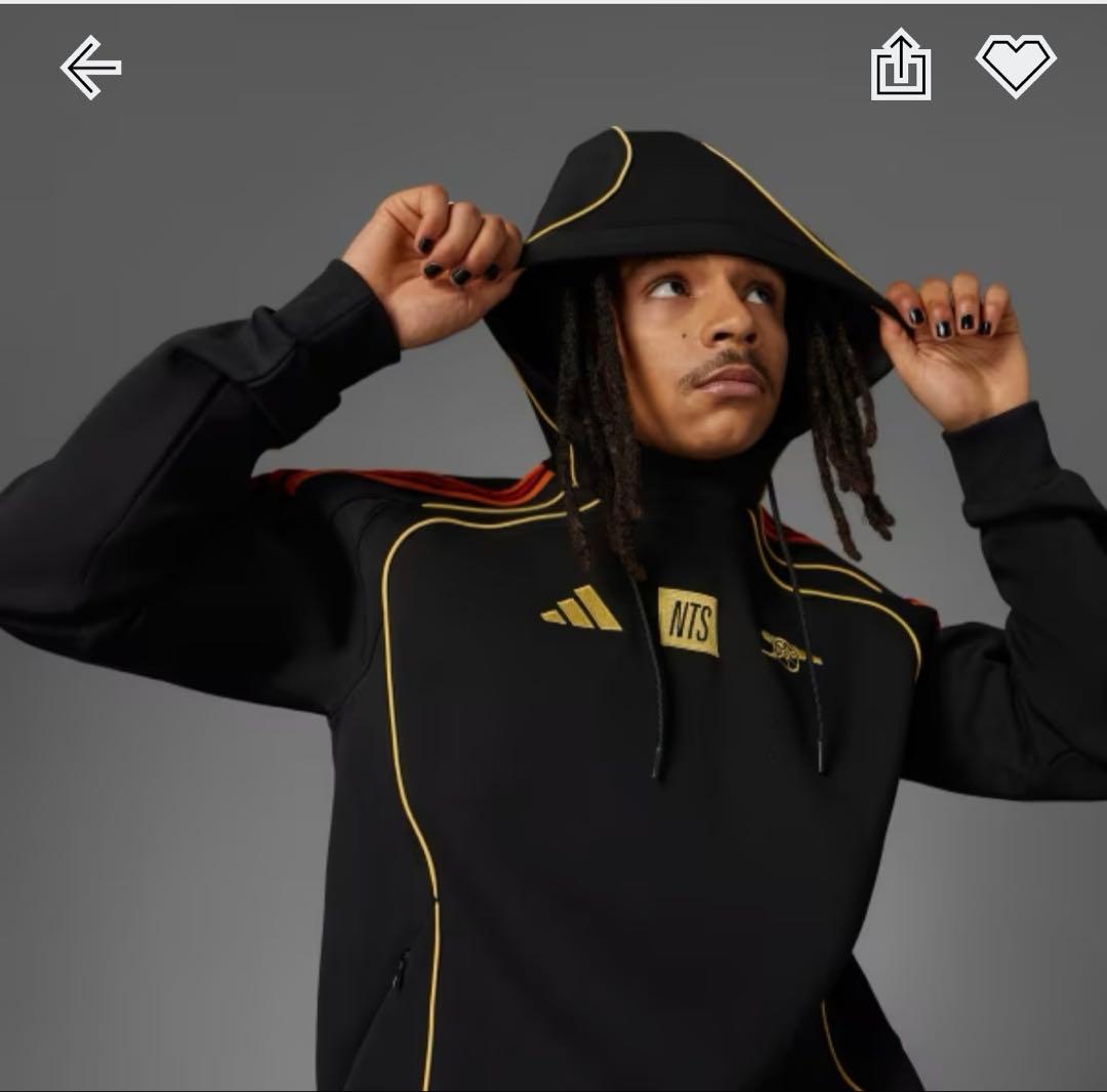 アディダス アーセナル×NTS パーカー　【新品 】ブラック XL adidas