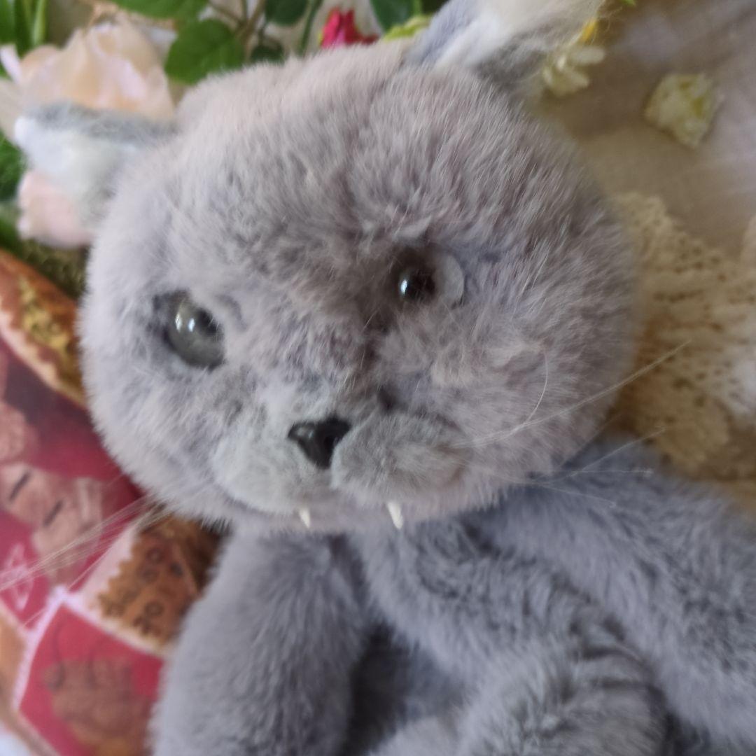 アートドール 黒猫 ロシアンブルー リュック ぬいぐるみ 猫 リアル 作家 国内