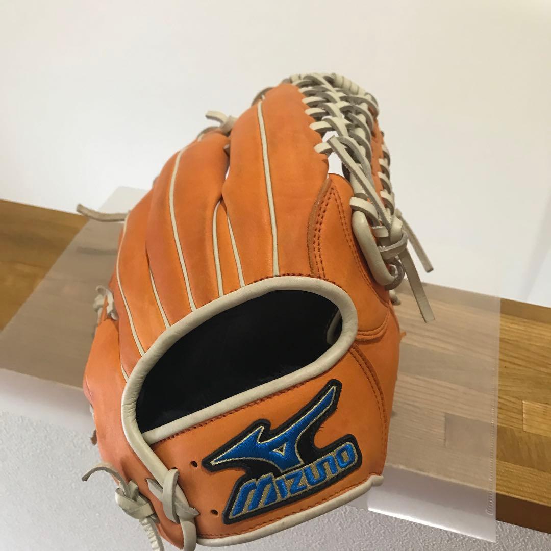美品 ミズノ 軟式野球 ビューリーグ 小指部分2本入れ 外野手用グローブ