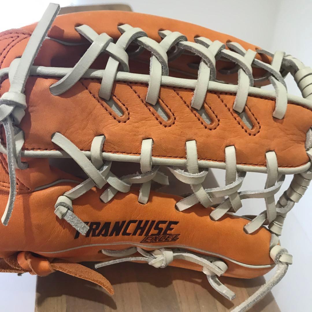 美品 ミズノ 軟式野球 ビューリーグ 小指部分2本入れ 外野手用グローブ
