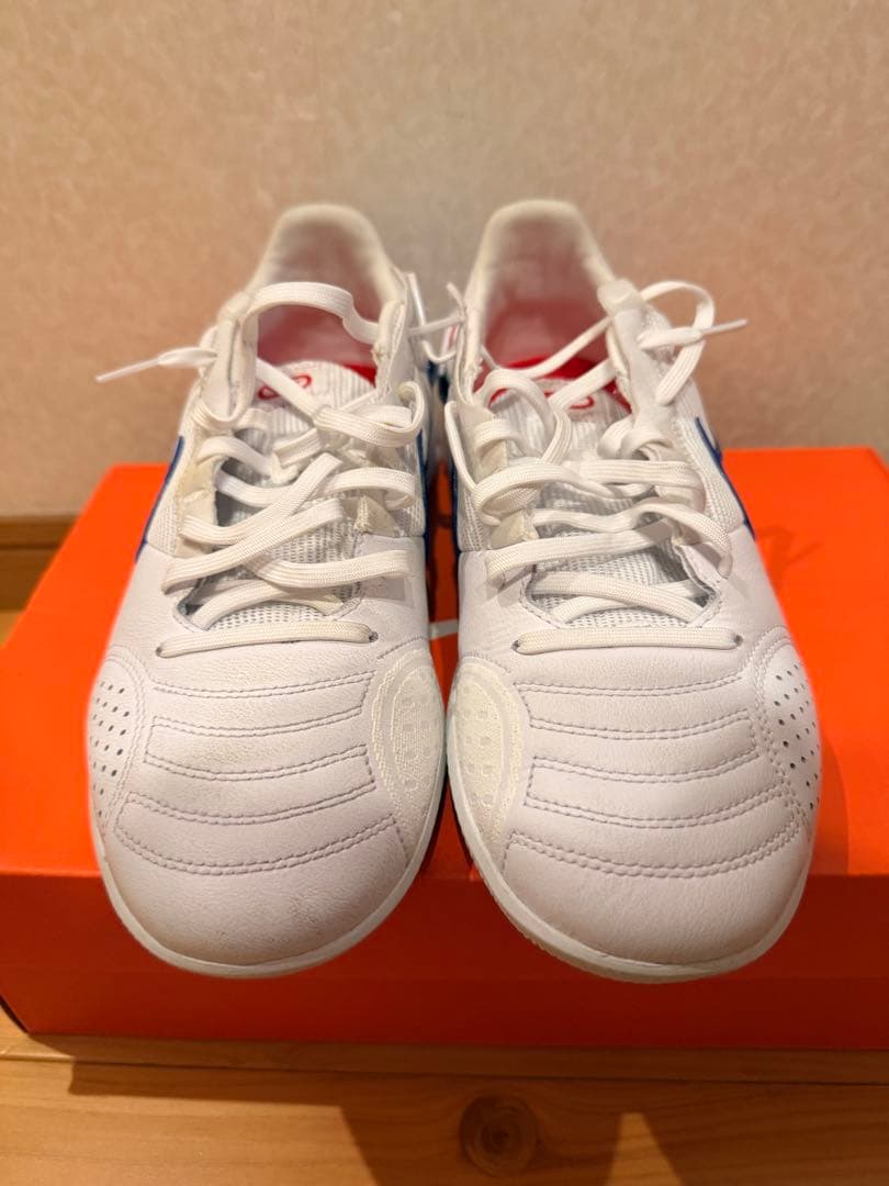 NIKEストリートガト ホワイト×ブルー フットサルシューズ 26.5cm