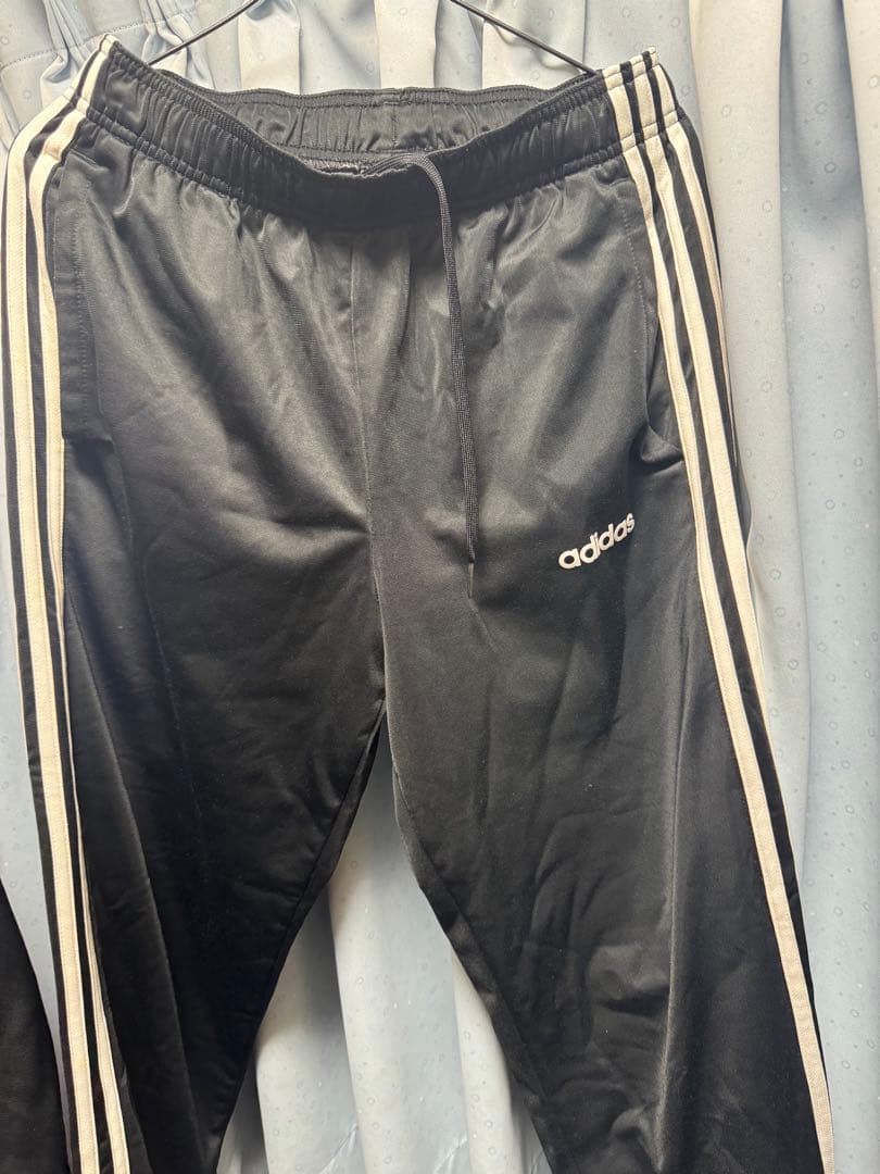 adidas ブラック ジャージ ジャケット Lサイズ　上下セット‼️