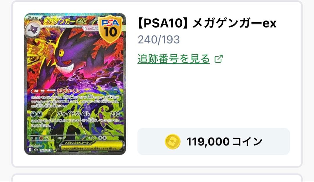 [PSA10] メガゲンガーex 240/193