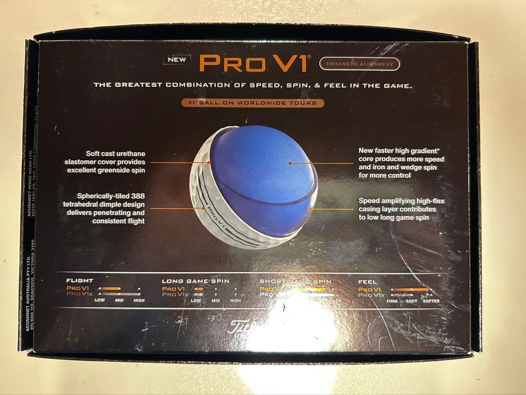 タイトリスト Titleist ProV1 ゴルフボール 新品 強化アライメント