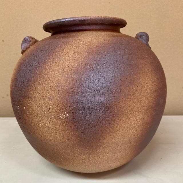 【信楽焼】紫峯作　花器　壺