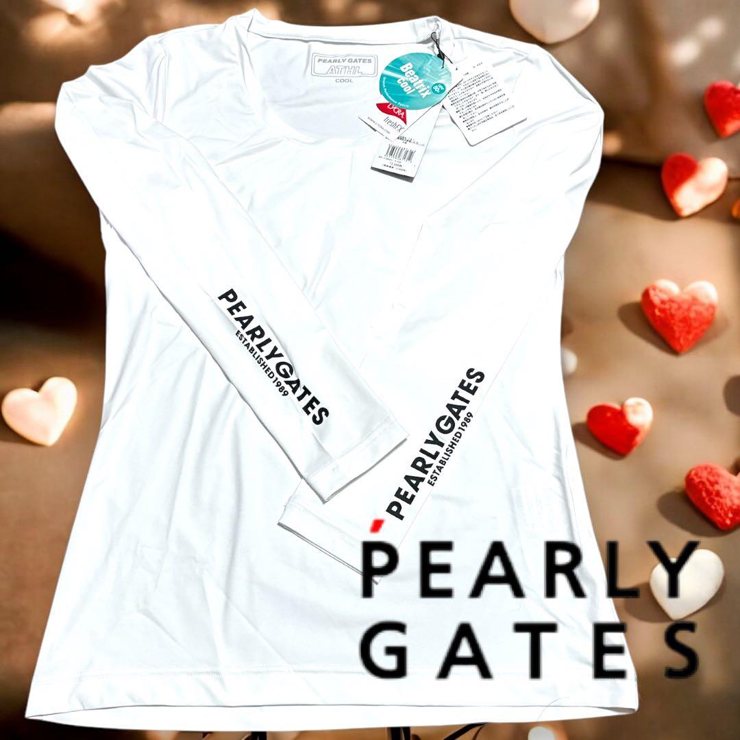 PEARLY GATES❣️Uネックインナー 袖ロゴ サイズ2 新品