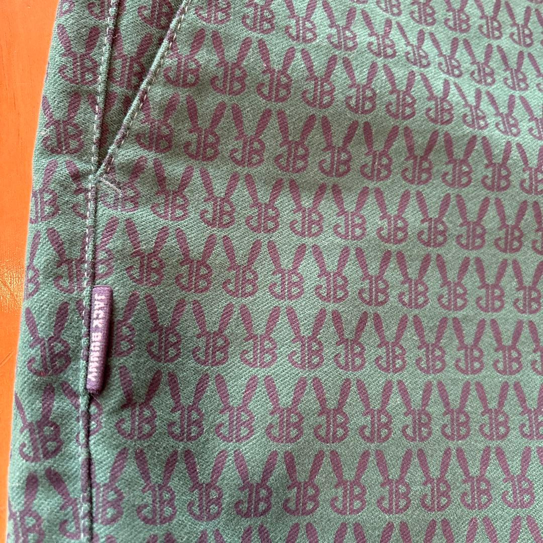 新品タグ付き‼️ジャックバニー　ウサギ柄 ダークグリーン パンツ