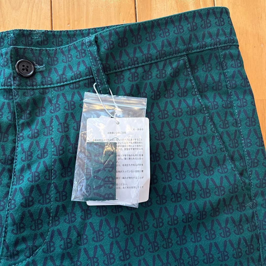 新品タグ付き‼️ジャックバニー　ウサギ柄 ダークグリーン パンツ