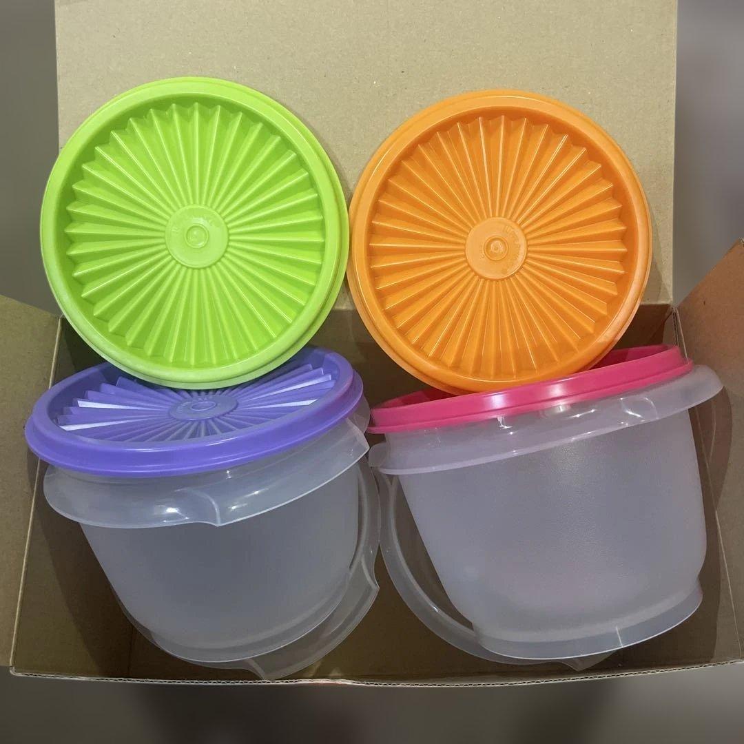 新品タッパーウェアTupperware Fiesta Bell Poppy 4箱