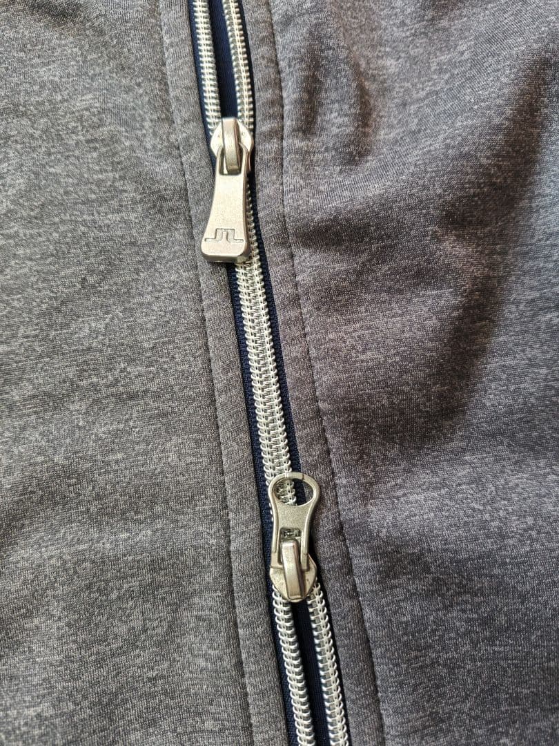 【良品】J.LINDEBERG ゴルフ フリースベスト M バックブリッジロゴ