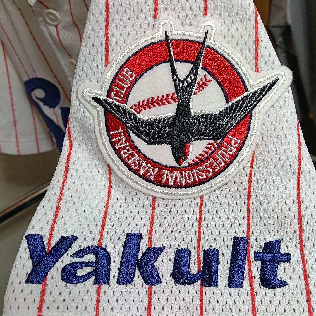 【美品！希少品】シャープ産業製 ヤクルトスワローズ メッシュ地ユニフォーム／F
