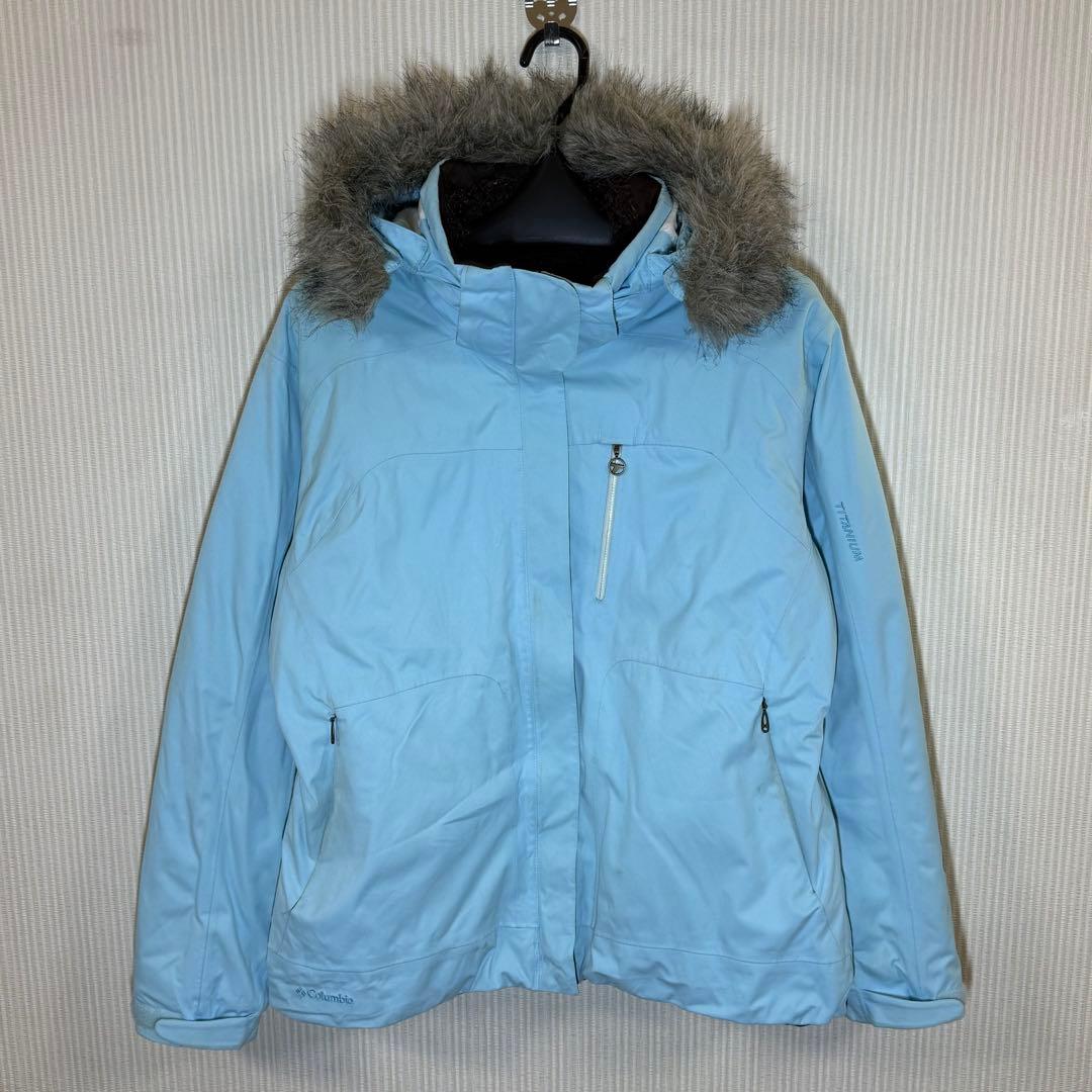 Columbiaコロンビア US古着　スノーウェア　水色　レディースL
