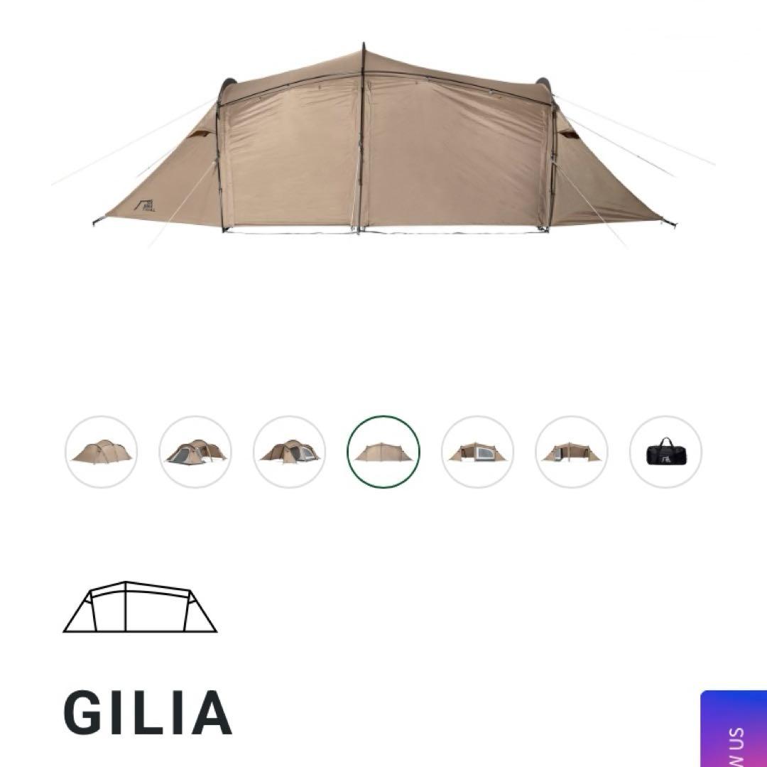 ※okooo　GILIA キャンプテント 2人用・5人用インナー付属