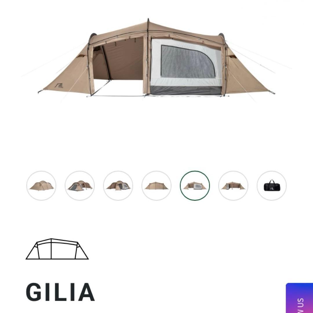 ※okooo　GILIA キャンプテント 2人用・5人用インナー付属