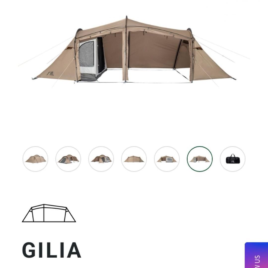 ※okooo　GILIA キャンプテント 2人用・5人用インナー付属