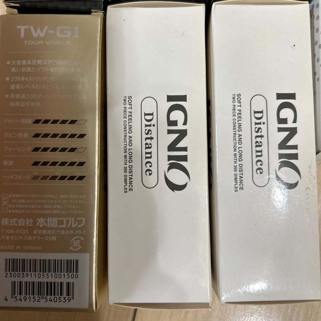 HONMA D1ボール　IGNIO Distanceボール　TW-G1 TBE