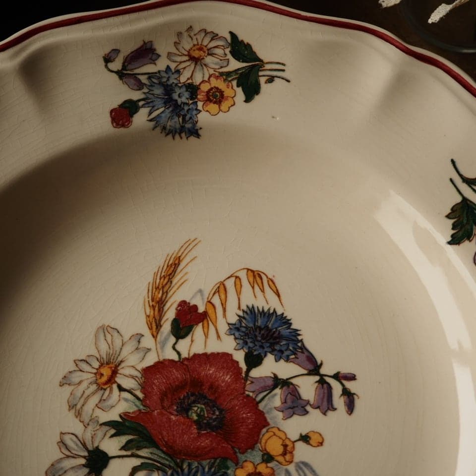 Sarreguemines　花々の囁き　サルグミンヌの深皿B　F1