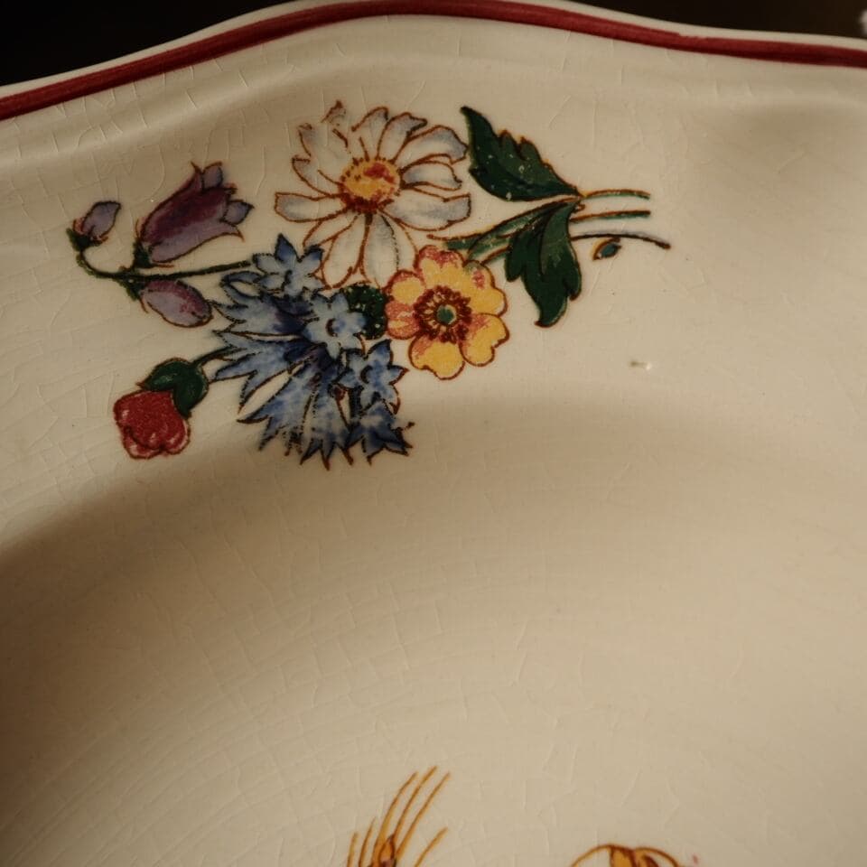 Sarreguemines　花々の囁き　サルグミンヌの深皿B　F1