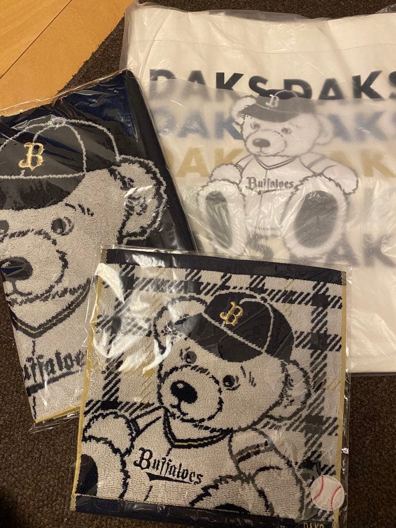 オリックスバファローズ とDAKSのコラボ商品バッグ、タオル3点セット